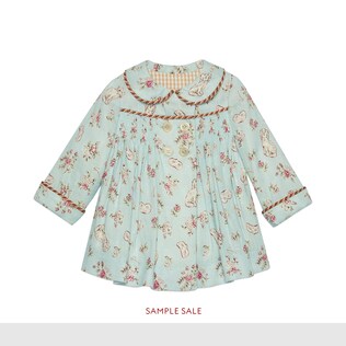 Baby roses print muslin coat
