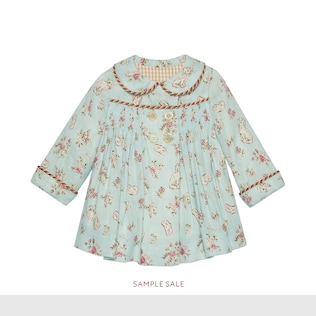 Manteau pour bébé en mousseline avec imprimé roses