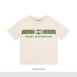 T-shirt pour enfant en coton avec imprimé GG