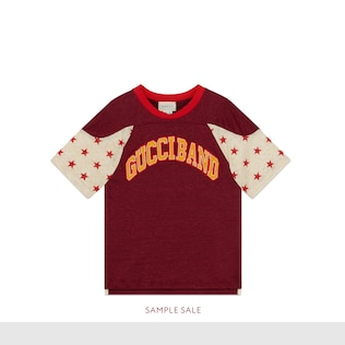 儿童Gucci Band刺绣亚麻T恤