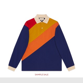 Polo oversize con etichetta Gucci