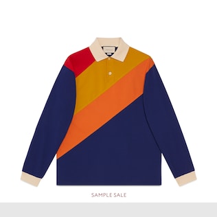 Übergroßes Poloshirt mit Gucci Etikett