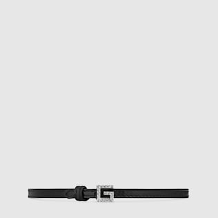 Leather choker with Square G