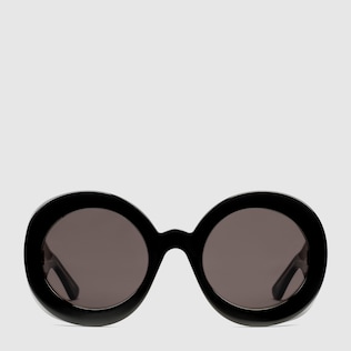 Sonnenbrille mit rundem Rahmen aus Azetat