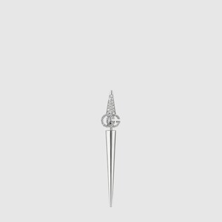 GG Running gold single earring with diamonds