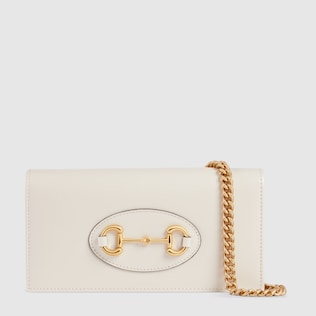 Gucci 1955馬銜扣鏈帶銀包
