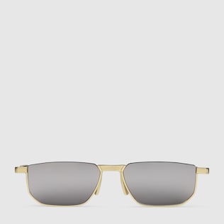 Rectangular metal sunglasses