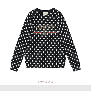 Gucci logo polka dot print sweatshirt