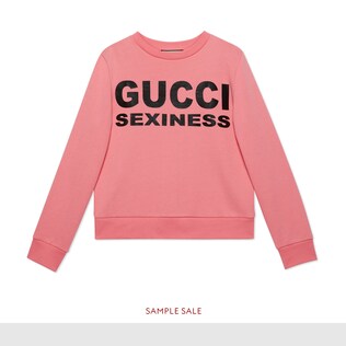 GUCCI SEXINESS プリント ウィメンズ スウェットシャツ