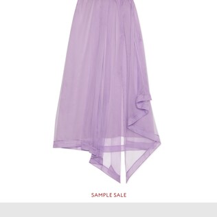 Jupe en organza de soie avec fente