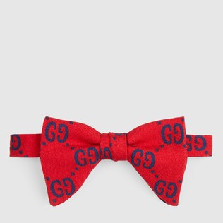 Children's GG wool silk bow tie