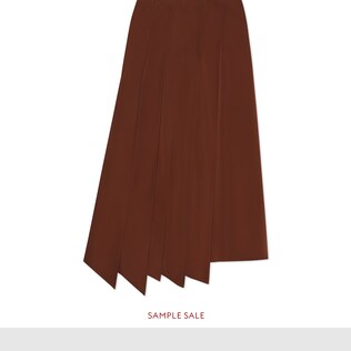 Asymmetric acetate skirt