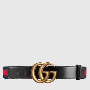 Nylon Web belt with Double G buckle