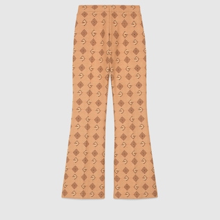 Woven G rhombus cotton flare pant