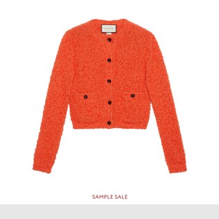 Cotton bouclé cardigan
