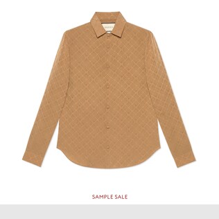 Women's check GG silk crêpe shirt