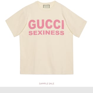 T-shirt oversize uomo con stampa Gucci Sexiness