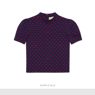 Polka dot and Double G wool top