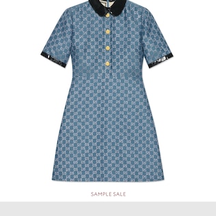 Robe en lamé GG avec col amovible