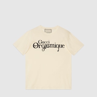 Übergroßes T-Shirt mit Gucci Orgasmique-Print