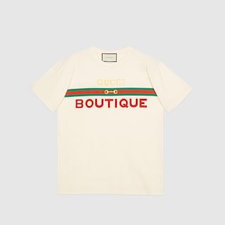 女士Gucci Boutique印花T恤