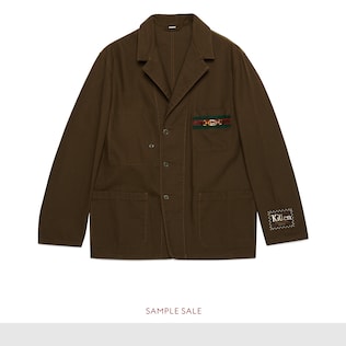 Veste en coton avec étiquettes en carton