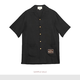Bowling-Shirt mit Gucci Orgasmique-Etikett