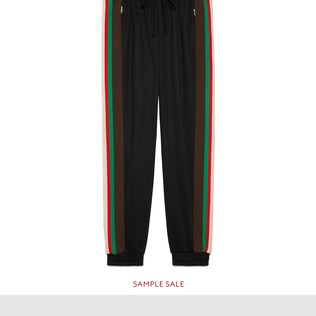 Technical jersey track bottoms