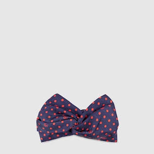 Polka dot and Double G silk headband