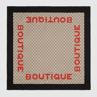 Foulard en soie à imprimé boutique