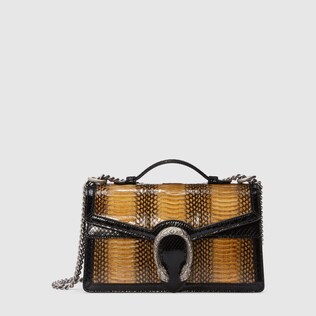 Dionysus snakeskin top handle bag