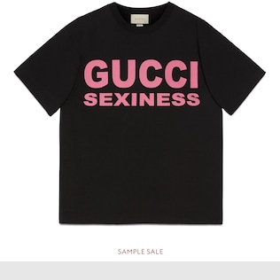 Übergroßes T-Shirt mit Gucci Sexiness-Print
