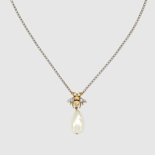 Collier abeille avec perle