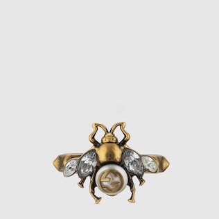 Bague abeille avec détail GG