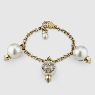 Bracciale GG con perle