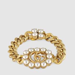 Pearl Double G bracelet