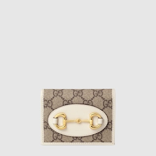 Portefeuille porte-cartes Gucci 1955 avec détail Mors