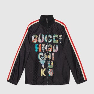 Children's Yuko Higuchi print GG nylon jacket