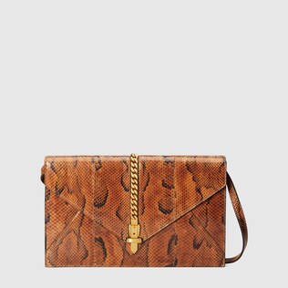Bolso de hombro Sylvie 1969 de pitón mediano
