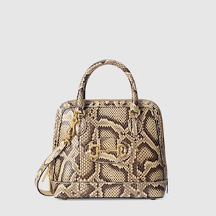 Gucci 1955 Horsebit python small top handle bag
