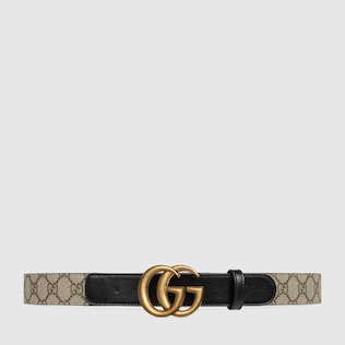 双G带扣GG Supreme帆布腰带