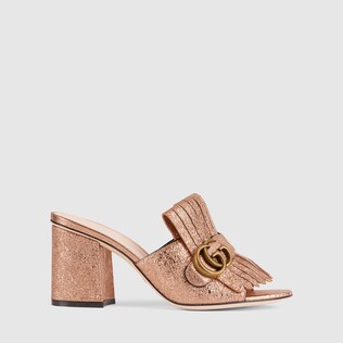 Women's mid-heel slide