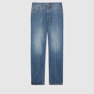 Regular fit marble washed jeans