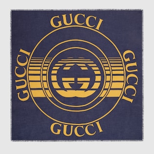 Châle à imprimé disque Gucci