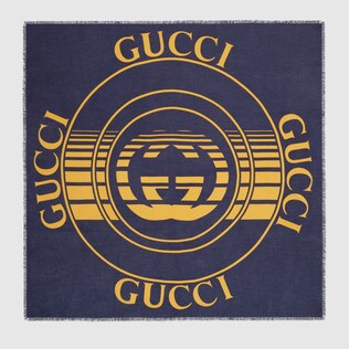 Gucci disk print shawl