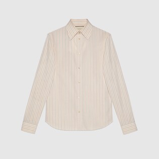 Washed striped cotton shirt