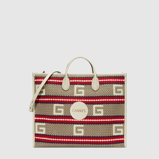 Cannes striped tote bag