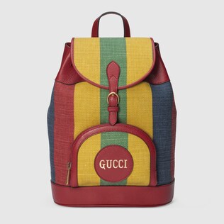 Baiadera stripe canvas backpack