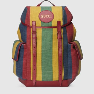 Baiadera stripe canvas backpack
