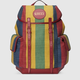 Mochila de lona a rayas baiadera